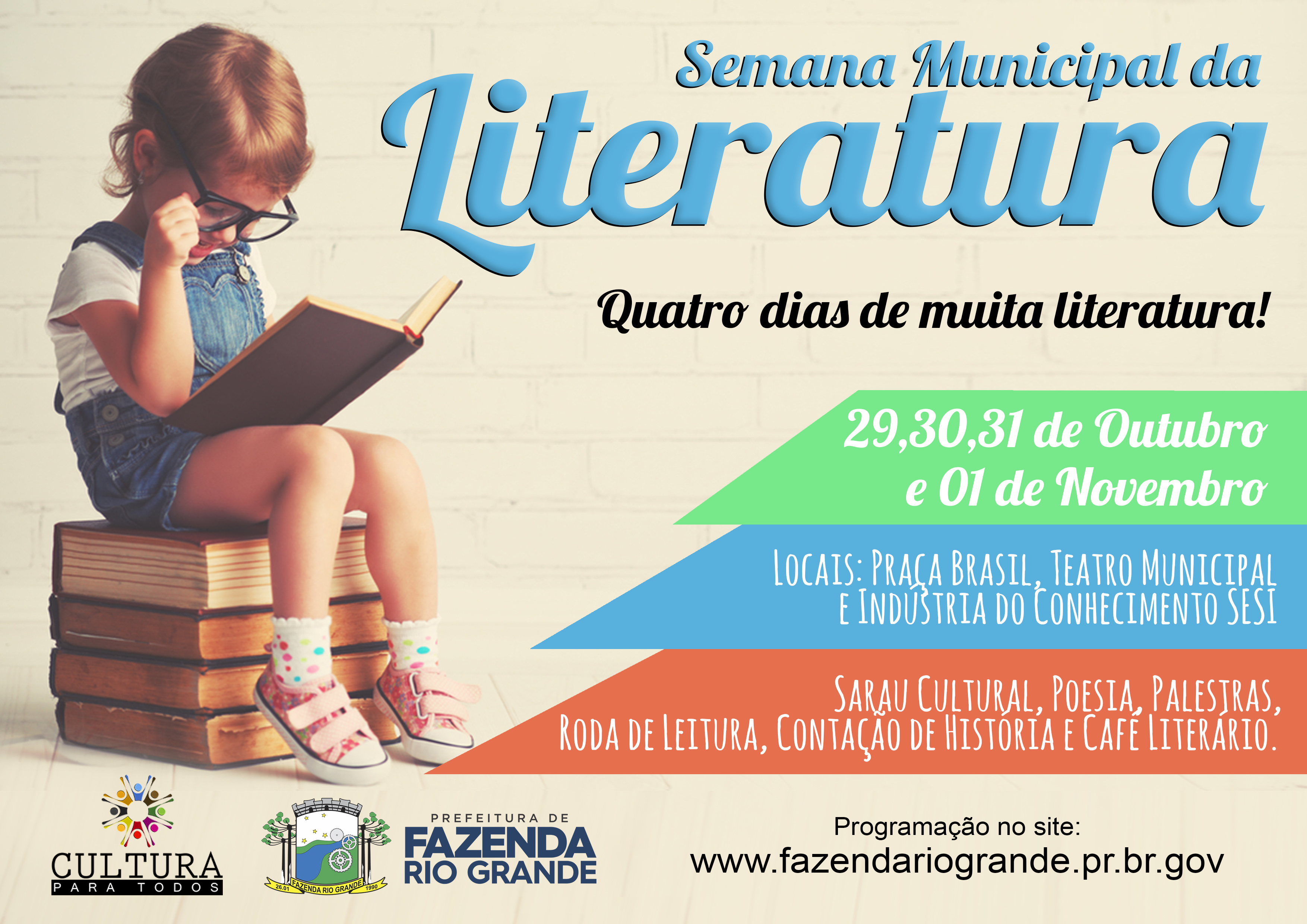 Cultura promove Semana de Literatura em Fazenda Rio Grande Cultura promove Semana de Literatura em Fazenda Rio Grande