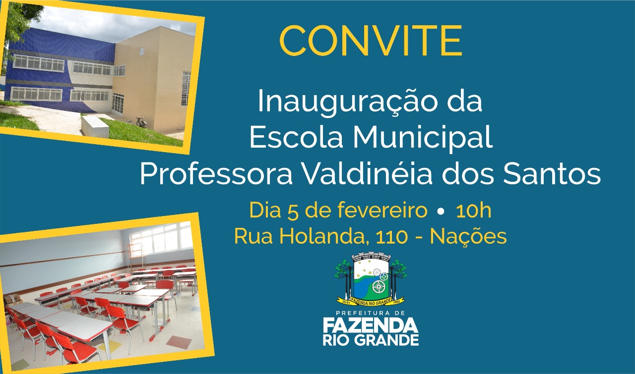 Fazenda Rio Grande inaugura nova escola na próxima semana Fazenda Rio Grande inaugura nova escola na próxima semana