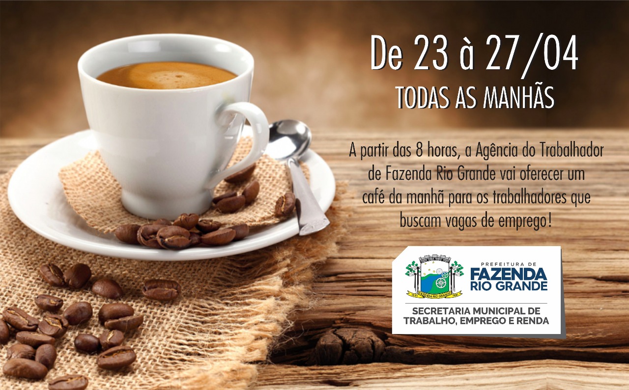 Semana do Trabalhador em Fazenda Rio Grande tem cafés da manhã e ofertas de vagas Semana do Trabalhador em Fazenda Rio Grande tem cafés da manhã e ofertas de vagas