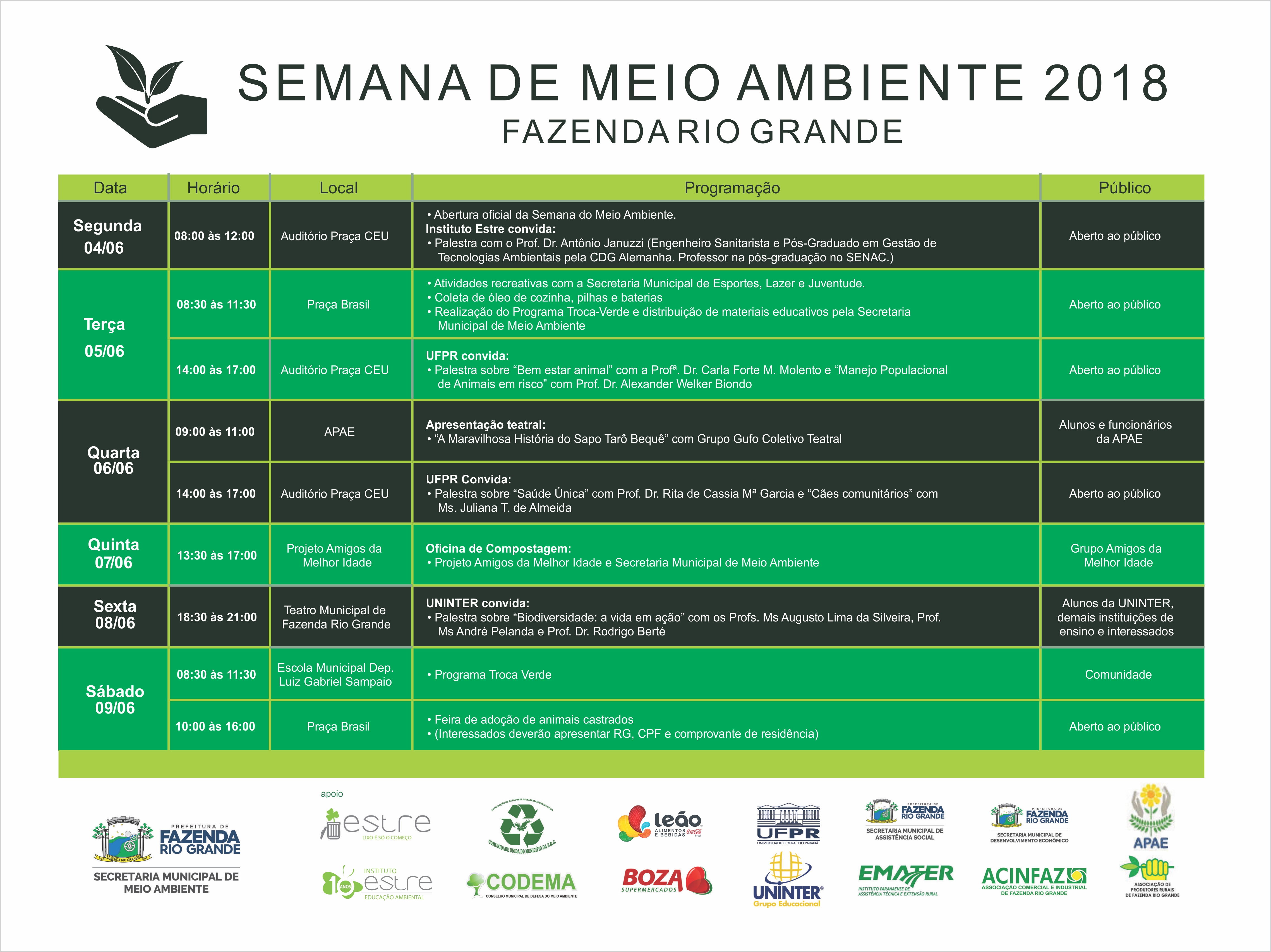 Semana do Meio Ambiente vai debater políticas para o setor Semana do Meio Ambiente vai debater políticas para o setor